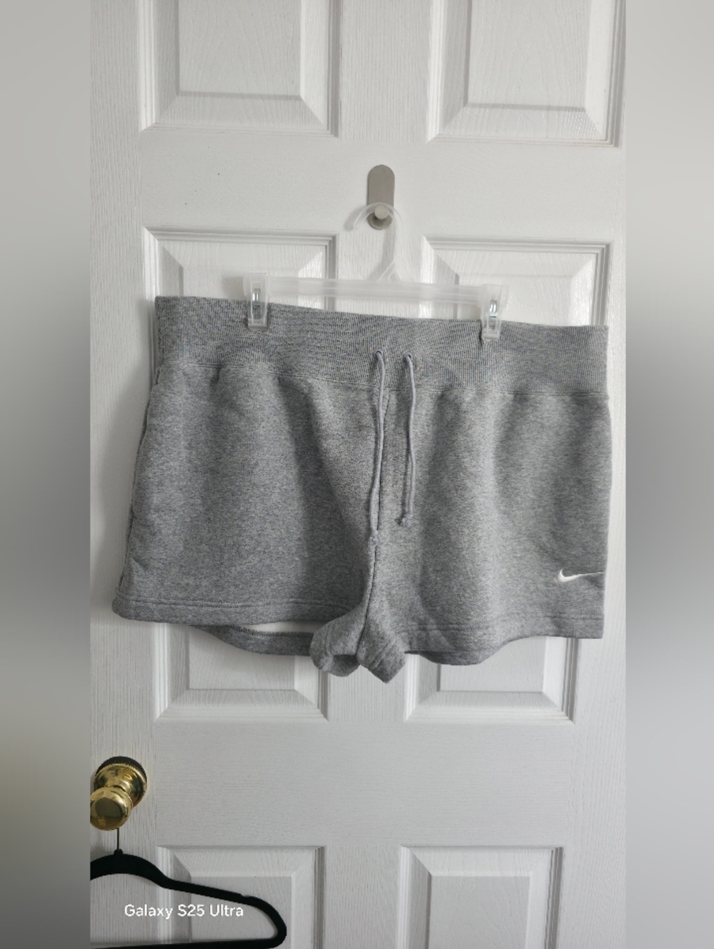 Womens Nike Gray Women's Fleece Shorts with Swoosh